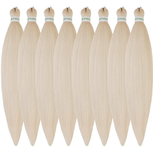 Vista 157 de Cabello trenzado para niños preestirado de 16 pulgadas, color negro para niños, trenzas sin nudos