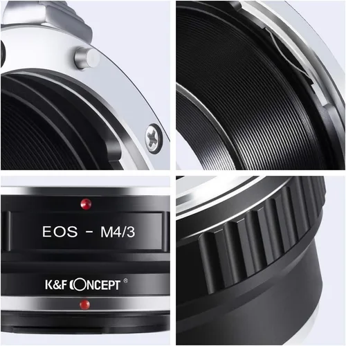 Vista 4 de K&F Concept Adaptador de montaje de lente compatible con Canon EOS (EF/EF-S) Mount Lens a M4/3 (Micro Four Thirds) MFT Olympus Pen y cámaras