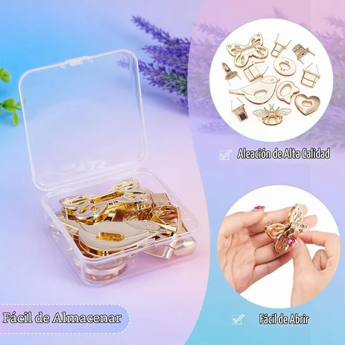 Vista 3 de Craftdady 6 juegos de monedero con cierre de giro, cierre de abejas, mariposa, pájaro, gato, oval, corazón, monedero, cierre giratorio, bolso
