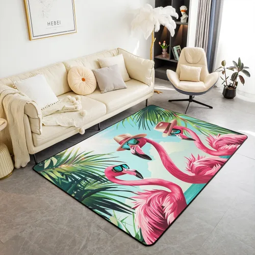 Vista 30 de Erosebridal Cowboys - Alfombra antideslizante de 3 x 5 pies, alfombra de caballos occidentales, tapete decorativo para interiores, montañas