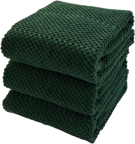Vista 29 de Serafina Home Toallas de cocina de tamaño grande de color sólido negro: paño de 100 % algodón suave para limpieza y secado absorbente, con ribete