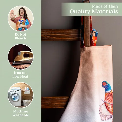 Vista 808 de Maison d' Hermine Delantales para mujer con bolsillo, 100% algodón (27.50 x 31.50 pulgadas)