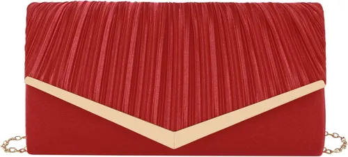 Vista 4 de Queena Bolso de mano de noche brillante con purpurina para mujer, bolso de mano con cadena para boda, fiesta, graduación, regalo para mamá, esposa