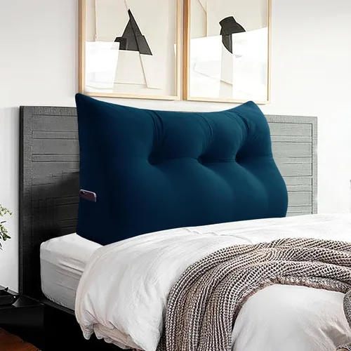Vista 8 de Almohada de cabecero – Almohada de cama grande 3 en 1 como almohada de lectura de cuña, almohada grande para sofá cama o respaldo de apoyo, almohada