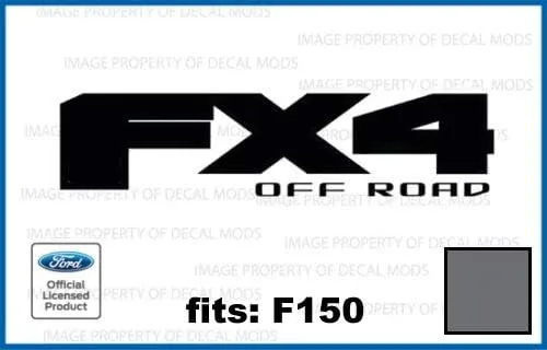 Vista 8 de FX4 Offroad Black (brillo) Calcomanías adhesivas compatibles con Ford F150 troquelado (2015-2020) - CB_Solid (juego de 2) con licencia oficial Negro