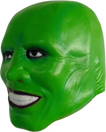 Vista 4 de The Mask - Máscaras de látex de Jim Carrey para fiesta de cosplay, color verde
