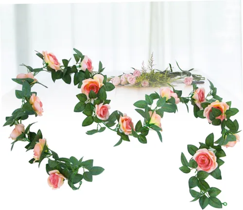 Vista 4 de IMIKEYA Guirnaldas florales para decoración de vid, guirnalda de rosas para guirnalda de rosas, guirnalda de rosas, flores de vid floral, plantas