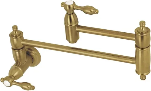Vista 11 de Kingston Brass KS3103TAL - Grifo de cocina para relleno de olla de montaje en pared, latón antiguo
