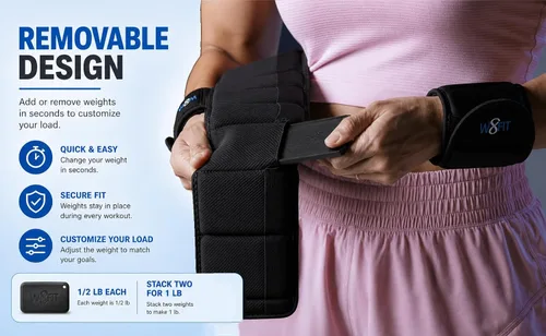 Vista 5 de W8FIT Cinturón Ajustable con Peso para Caminar y Hacer Ejercicio