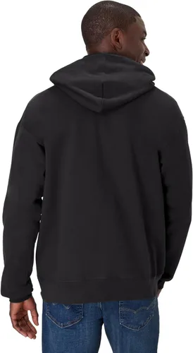 Vista 2 de Hanes Sudadera con capucha de forro polar pesado para hombre, sudadera de algodón para hombre Negro