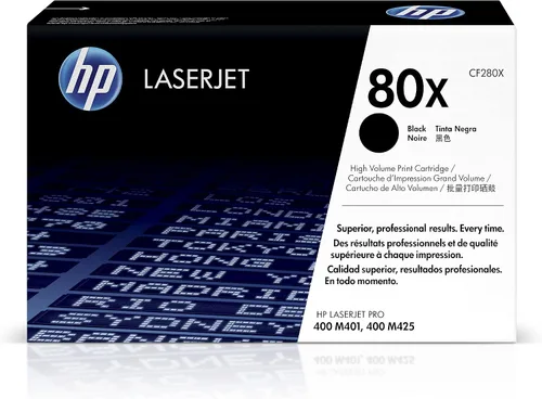 Vista 2 de HP Tóner negro de alto rendimiento 80X + papel de folleto HP mate, láser, 8.5 x 11, 150 hojas, mejorado