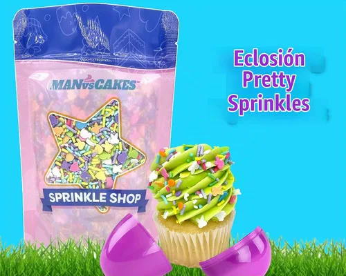 Vista 6 de Manvscakes Gránulos Mezcla de espolvorear de Pascua Gránulos comestibles de primavera Espolvorear galletas Hornear Sin gluten