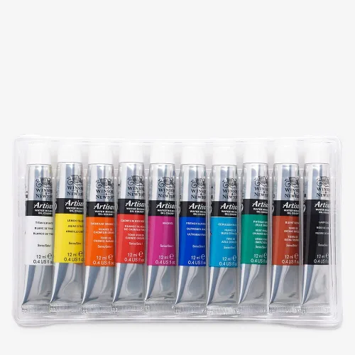 Vista 8 de Winsor & Newton Set de 10 tubos de pintura al óleo al agua, 21 ml Clean with water; no solvents needed. Color depth, lightfastness