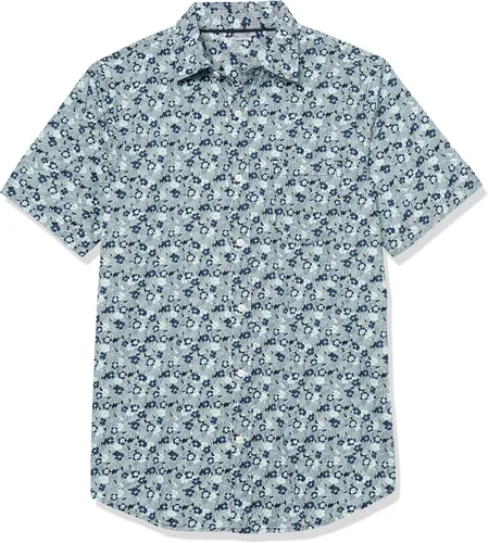 Vista 6 de Tienda Essentials Camisa de popelina de manga corta ajustada para hombre
