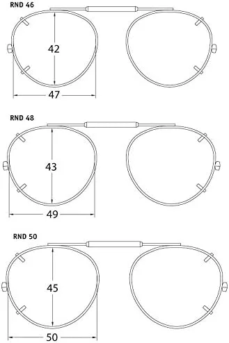 Vista 2 de Shade Control Visionaries - Gafas de sol polarizadas con clip, redondas, montura dorada, 50 x 45, Percepción Cobre