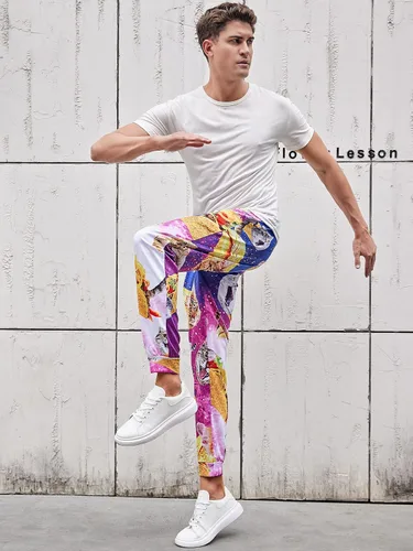 Vista 5 de Novedosos pantalones deportivos unisex con gráficos 3D de novedad, pantalones deportivos holgados y frescos S-XXL