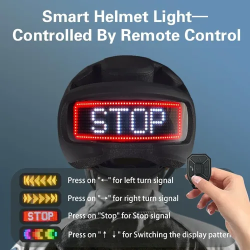 Vista 3 de Casco de bicicleta, programa de aplicación inteligente, casco de bicicleta con luz recargable USB, luz trasera de montaña para adultos y hombres