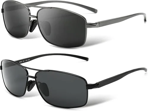 Vista 12 de SUNGAIT lentes de sol polarizados rectangulares livianos con protección 100% contra rayos UV