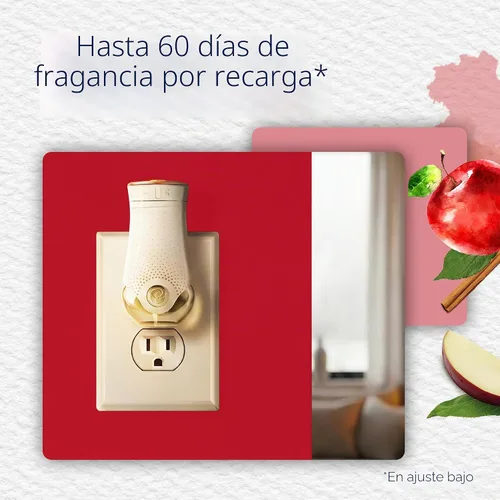 Vista 2 de Glade PlugIns - Repuestos de ambientador, aceites esenciales perfumados para el hogar y el baño, aroma Apple Cinnamon, 3.35 onzas líquidas, 5