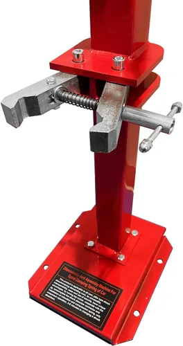 Vista 4 de Compresor de resorte automático para vehículos hidráulicos de servicio pesado rojo Mano, compresor de bobina de resorte, mango de elevación