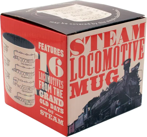 Vista 7 de The Unemployed Philosophers Guild Taza de café de locomotora de vapor, perfecta para los amantes de los trenes, viene en una divertida caja