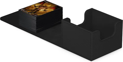 Vista 14 de Ultimate Guard Sidewinder 100+, caja de cubierta para 100 tarjetas TCG de doble manga, gris, cierre magnético y forro interior de microfibra para un