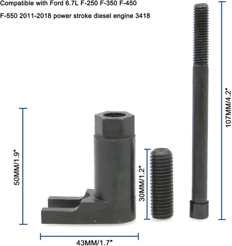 Vista 6 de Sporacingrts Herramienta de extracción de inyector 3418 compatible con Ford 6.7L F-250 F-350 F-450 F-550 2011-2018 Powerstroke Diesel