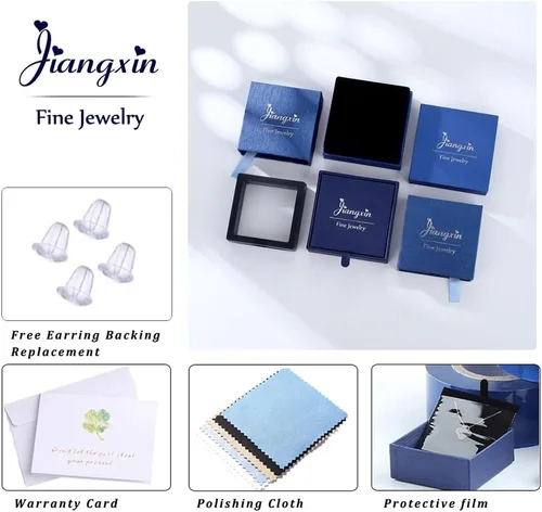 Vista 6 de Solitaire - Aretes redondos de plata de ley 925 de ónix negro chapado en platino, joyería fina para mujeres y hombres