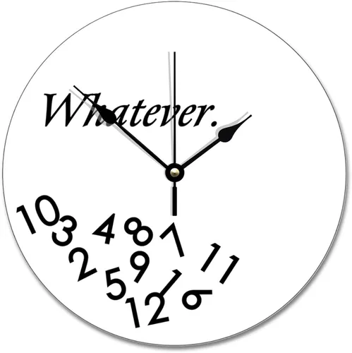Vista 15 de Reloj de pared Whatever Modern Wood Clock de 10 pulgadas, silencioso, sin tictac, funciona con pilas, para sala de estar, dormitorio, cocina, A
