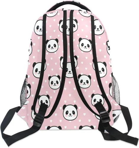 Vista 19 de ATTX Linda mochila con diseño de panda para niños y niñas, Panda-h, Ciclismo