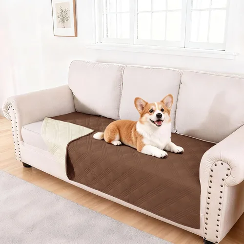 Vista 129 de hyha - Manta impermeable para cama de perro, mantas suaves para mascotas, funda impermeable para sofá para perros, fundas reversibles lavables