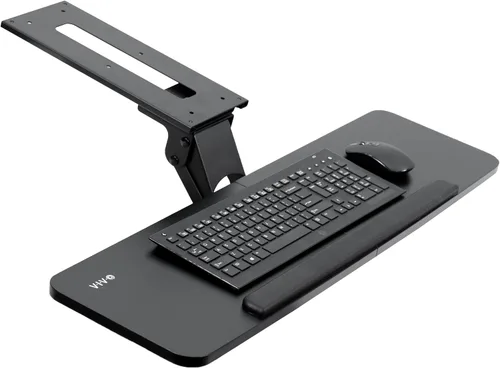 Vista 11 de Vivo (Mount-KB03B) - Plataforma para mouse y teclado de computadora ajustable, ergonómica, para utilizar debajo del escritorio, de montaje bajo