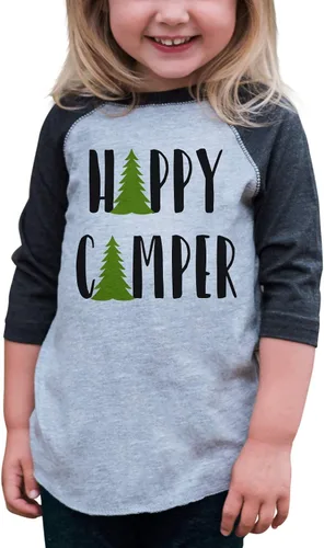Vista 3 de 7 ate 9 Apparel Camiseta de camping Happy Camper para niños al aire libre