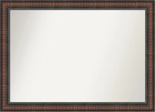 Vista 18 de Amanti Art Espejo de baño marrón para sobre el fregadero, 24 x 24 pulgadas, espejo de tocador cuadrado marrón Caleb, marco de madera rústica