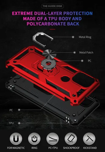 Vista 12 de Androgate Funda compatible con Moto G Stylus 5G con protector de pantalla HD, soporte de anillo de grado militar, soporte para automóvil, prueba