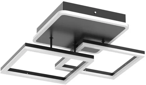 Vista 4 de Garwarm Lámpara de Techo LED Moderna, Regulable de 3 Cabezales Cuadrados Accesorio de Lámpara de Techo con Control Remoto, Candelabro de Techo