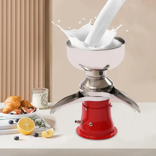 Vista 9 de Separador centrífugo eléctrico de crema de leche, desnatador de leche de acero inoxidable 304 con capacidad de tazón de 5 L, 10500 RPM, salida de 50