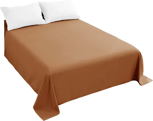 Vista 25 de Sfoothome Sábana encimera de tamaño matrimonial – Microfibra cepillada extra suave, lavable a máquina, sin arrugas (beige, matrimonial)