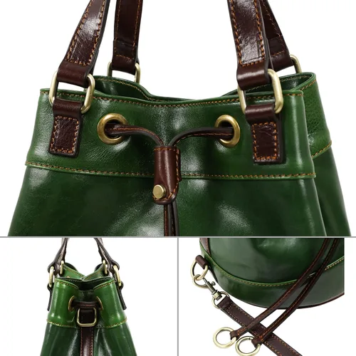Vista 4 de Bolsa de cuero de grano completo para mujer resistente al tiempo