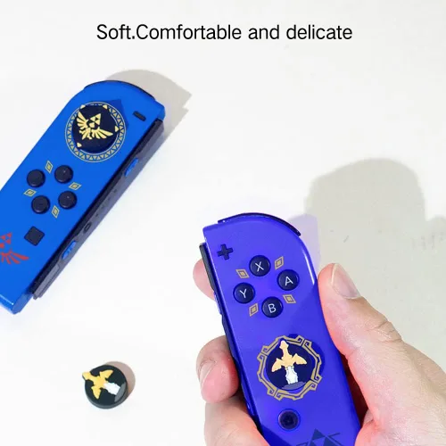 Vista 5 de PERFECTSIGHT Lindas tapas de agarre para el pulgar compatibles con consola Nintendo Switch OLED Lite, cubierta de botón analógica de silicona suave