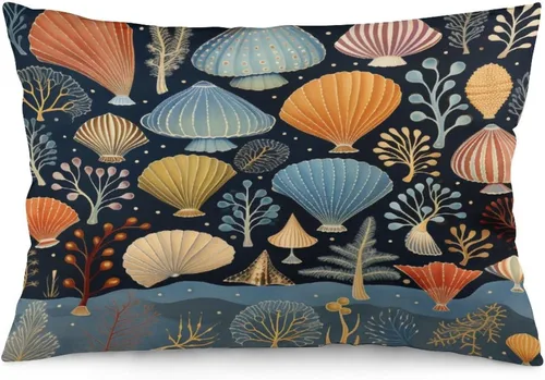 Vista 28 de Funda de almohada divertida de calavera de Halloween de 12 x 20 pulgadas, funda de almohada rústica de Halloween con cremallera oculta, suave