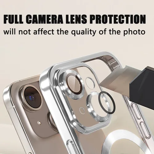 Vista 178 de Misscase Funda magnética con purpurina para iPhone 11 compatible con MagSafe, protección completa, delgada, a prueba de golpes, antiarañazos