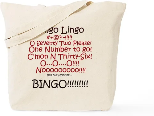 Vista 22 de CafePress Bingo Lingo Tote Bag Natural Canvas Tote Bag, Bolso de compras de tela, Caqui