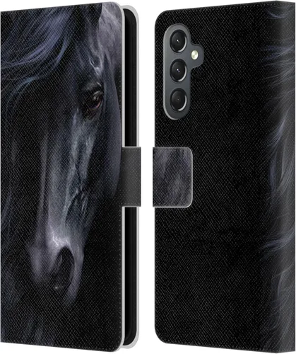 Vista 374 de Head Case Designs Officially Licensed Laurie Prindle A Morgan Christmas Western Stallion Leather Wallet Case Compatible with Samsung Galaxy A07 4G