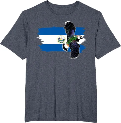 Vista 62 de Camiseta con la bandera de El Salvador, mapa de El Salvador, camiseta de Salvador para mujer, Negro
