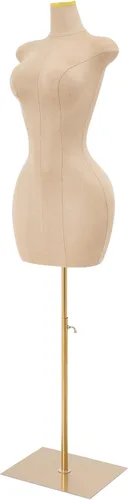 Vista 11 de Forma de vestido de maniquí femenino ajustable con soporte, modelo de torso de cuerpo completo para exhibición y costura de ropa, altura 59-83