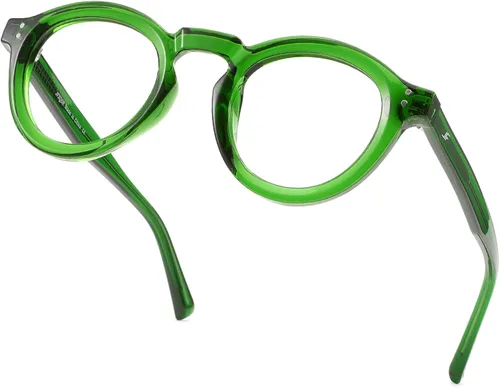 Vista 30 de Blue Light Blocking Glasses for Women Men Metal Round Frame Gris (Smoke Grey)