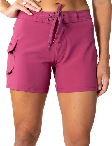 Vista 9 de Maui Rippers - Pantalones cortos de natación para mujer, elástico en 4 direcciones, 5 pulgadas Tapa Negra