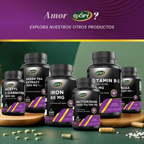 Vista 3 de Oxify 5-HTP 5-Hidroxitriptófano 50 mg, 120 Cápsulas