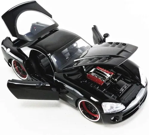 Vista 5 de Fast & Furious Letty's Dodge Viper SRT 10 1/24 Escala Diecast Car Negro